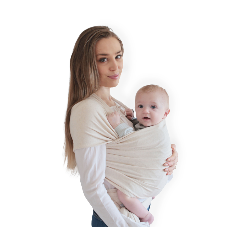 Mushie Baby Carrier Wrap - Beige Melange
