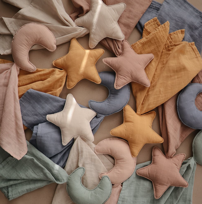 Mushie Lovey Blanket - Star - FALL YELLOW